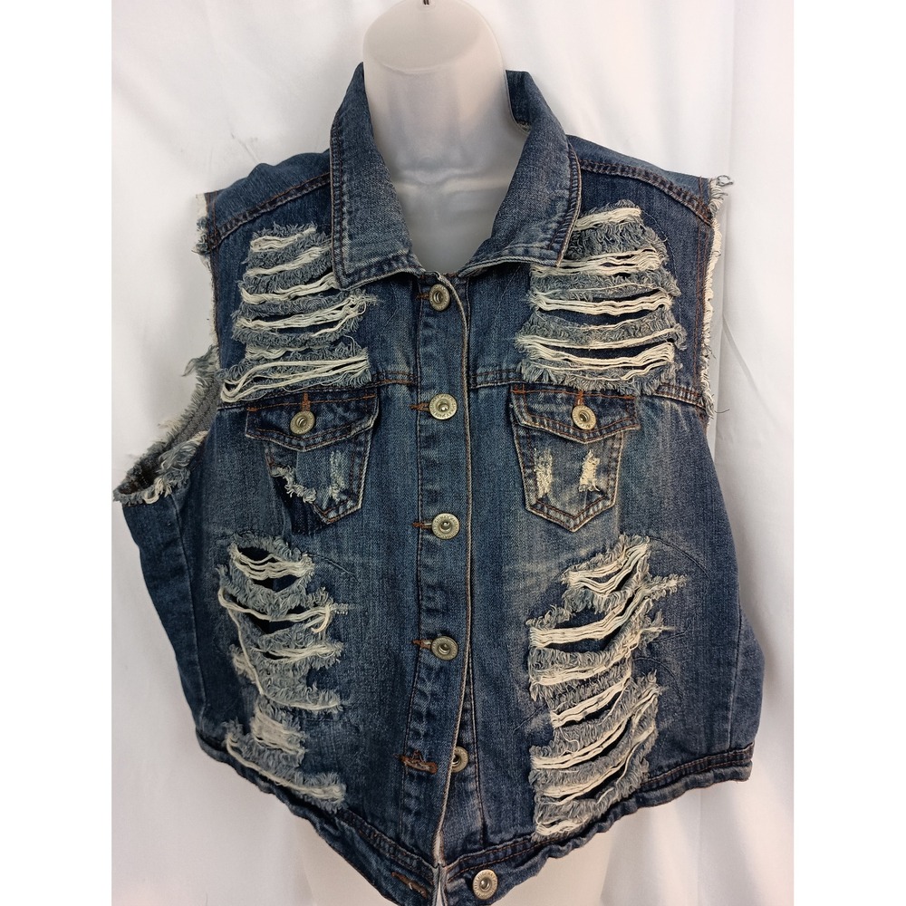 Highway jeans ripped grunge punk rock goth frayed destroyed distressed 22/24